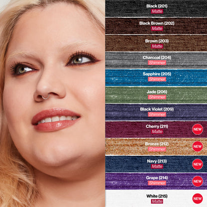 Revlon ColorStay Pencil Waterproof Eyeliner, Smudge-Proof, Eye Makeup with Built-In Sharpener, Long-Lasting, Matte Finish, 202 Black Brown, 0.01 oz